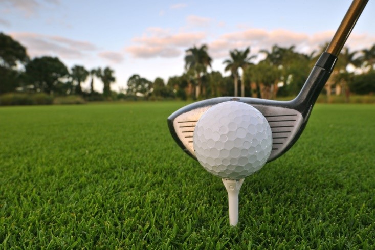 golf ball with club in tampa