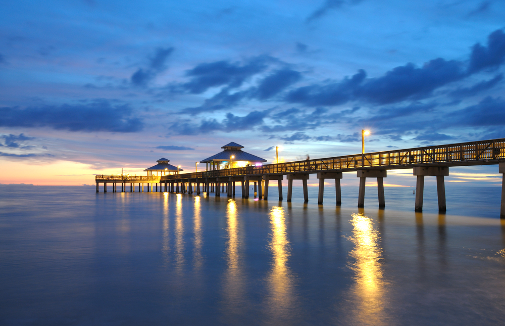 Pier at Fort Myers during a sunset